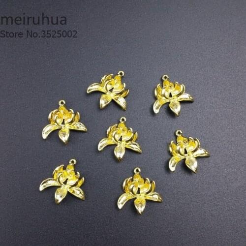 5pcs/lot 18mm brass Front and back holes accessories for Jewelry DIY Components