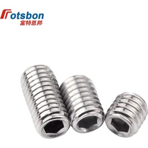 M5 Hex Socket Grub Screw With Cup Point Hexagon Head Set Screws Stainless Steel Vis Inoxydable Parafuso Inox Viti DIN916 ISO4029