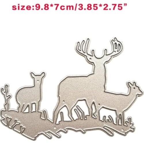 Deer Elk Metal Cutting Dies Stencil DIY Scrapbooking Album Paper Card Template
