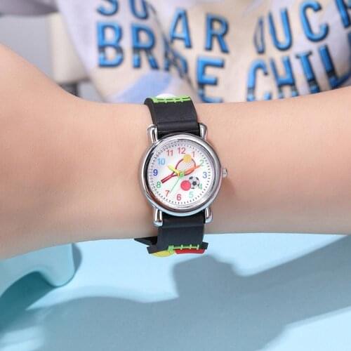 Tennis Sports Pattern Relief Student Children Gift Cute Plastic Quartz Watch