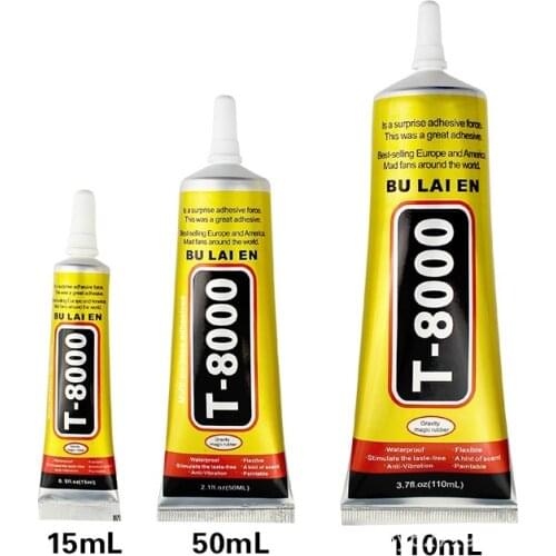 T8000 50ml Multipurpose Sealant Adhesive Rhinestone Jewelry DIY Phone Screen Glass Repair Epoxy Resin Super Liquid Glue Nail Gel