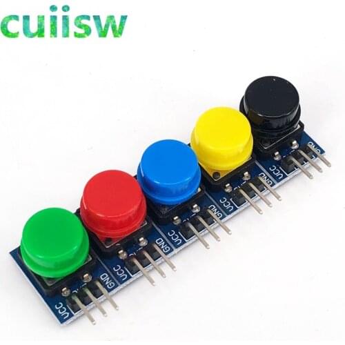 5PCS 12X12MM Big key module Big button module Light touch switch module with hat High level output for arduino