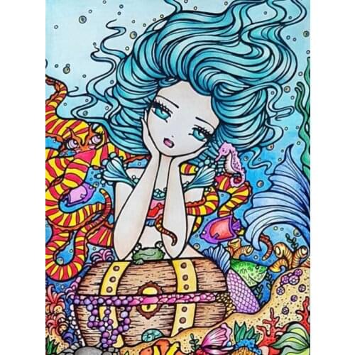 DIY Diamond Painting Poured Glue Full Round Stitch Cartoon Embroidery Diamond Mosaic Diamond embroidery complete kit art