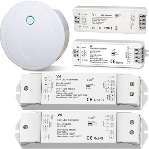 New WiFi Led Dimmer Rgb RGBW Rgbcct Strip Controller UFO WiFi to RF Converter 12V-24V Work with V1/V3/V4/V5 Wireless Receiver