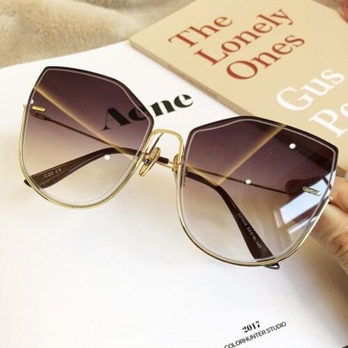 Oversized Unisex Sunglasses Designer Luxury Metal Large Square Sun Glasses For Women Summer Glasses Lunette soleil femme