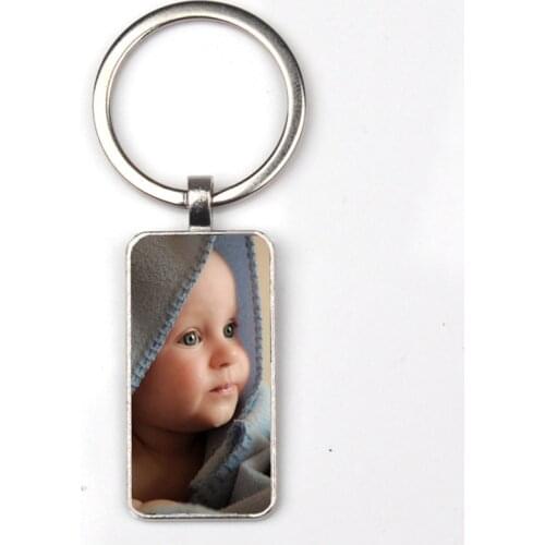 Personalizeds Photo Pendants Custom Rectangular Keychain Photo Of Your Baby Child Mom Dad Grandparent Loved Gift Family Member-1