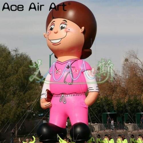 Custom giant pink continuous inflatable doctor inflatable character replica for advertising on the street
