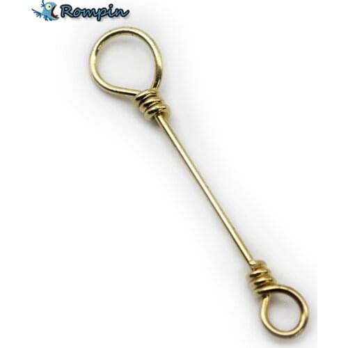 Rompin 30pcs/lot Hook Spring Lock Pin Connect Soft Bait Lure Screw Needle Lock Fixed Pin Latch Pin Fishing Tackle