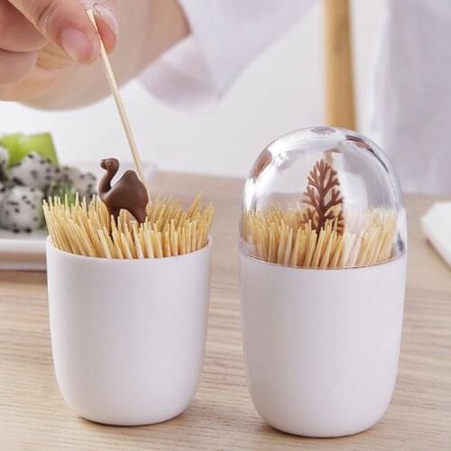 Nordic toothpick box personality creative toothpick holder home restaurant living room cotton swab storage box portable cute too