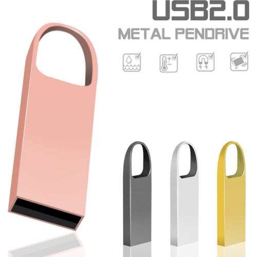 USB Flash Drive 128GB Metal Pendrive USB 2.0 Memory Stick 64GB pen Drive Real Capacity 32GB USB stick gb usb disk 16gb