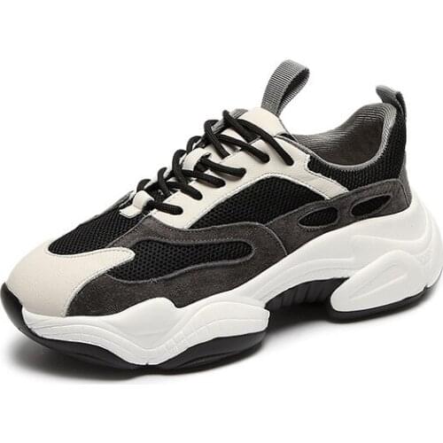 Women Casual Shoes 2021 Fashion Womens Chunky Sneakers Height Increasing Lightweight Thick Sole Sports Dad Shoes Footwear New