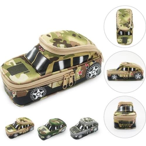 Creative Large Capacity Pencil Bag Camouflage Off-road Vehicle Stationery Storage Bag Cartoon Pen Pouch