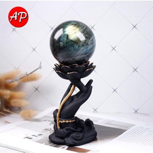 1PC 7CM Natural Labradorite Crystal Ball Polished Sphere Blue Moonlight Healing Quartz Gemstone Flash Glossy Stone Decoration