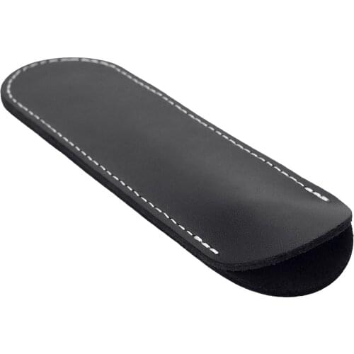 1pc Genuine Leather Fountain Pencil Pouch Case Handmade Single Pen Bag Holder Storage Sleeve Pouch For School Office Supplies