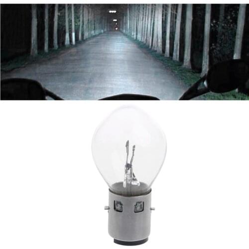 1Pc Motorcycle Lighting 12V 20W 10A B35 BA20D Headlight Bulb For ATV Moped Scooter Glass Motorcycle Headlight