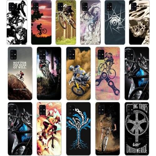 12 Amazing mountain bike Bicycle MTB design Soft Silicone Tpu Cover phone Case for Samsung Galaxy A31 A41 A51 A71 A40 2019 Case