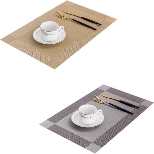 2pc PVC kitchen Dinning Placemats for Table Mat Manteles Individuales Doilies Cup Mats Coaster Water Proof Table Cloth Pad