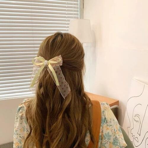 20pcs/lot Girls Love Bow Ribbon Headgear Summer Elastic Hair Bands Simple and Sweet Elastic Hair Bands Hair Accessories