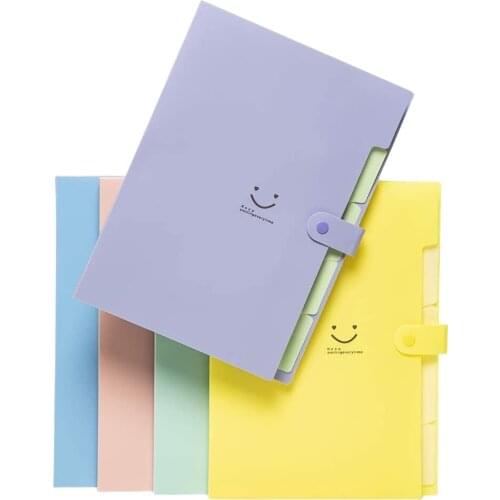 5 Pcs Solid Color Expandable File Folder File Organizer File Organizer A4 Letter Size for School and Office Home