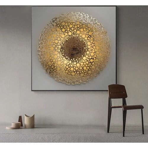 Abstract Gold Luxury Posters Minimalist Canvas Art Canvas Painting Home Decor Wall Art Retro Print Living Room Vintage Picture