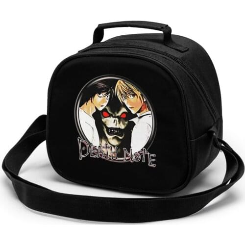 Anime Death Note Children Lunch Bag Lunch Bag Student Portable Insulated Office Lunch Box Picnic Bags Thermal Food Tote Handbag