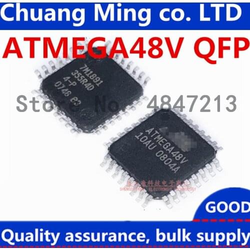Free Shipping 50pcs/lots ATMEGA48V-10AU ATMEGA48V ATMEGA48 QFP-32 New original IC In stock