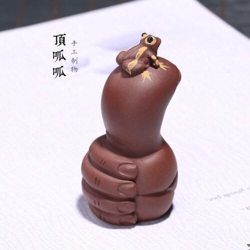 Golden Toad tea, pet, quack, ornament, custom-made, like mud, want to wholesale, hand-made tea accessories for delivery