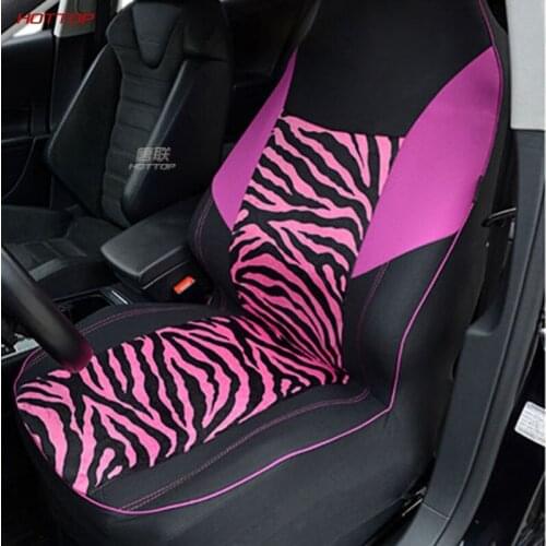 Plush Pink Zebra Car Seat Cover Universal Interior Accessories Seat Covers For TOYOTA Corolla RAV4 Highlander PRADO