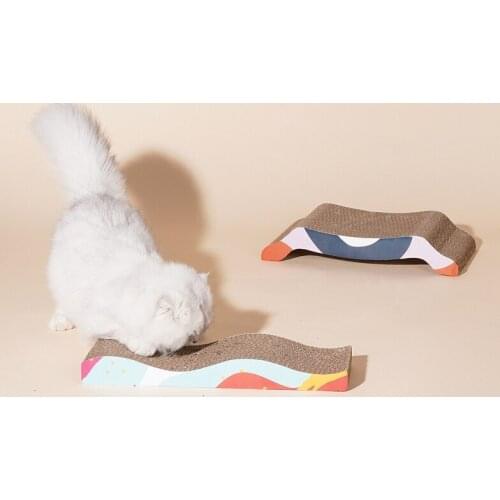 Corrugated Paper Cat Scratch Board Toy Claw Sharpener Wooden Cat Claw Board Funny Cat Toy Cat Supplies Pet Supplies