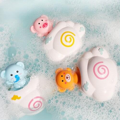 Baby Bath Toys Fun Bathtub Showers Bathing Spouts Suckers Folding Spray Faucet Gadgets 2021