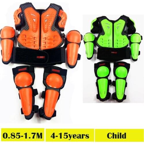 Children Boys Youths Motorcycle Vest armor Kid Cycling MTB Body Protect Armor Downhill Bicycle Cycling Suits