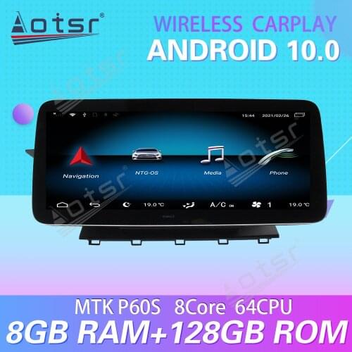 For Mercedes-Benz GLK 2008-2012 12.3 Inch Android 10 Carplay Car Multimedia Radio Player GPS Navigation Stereo