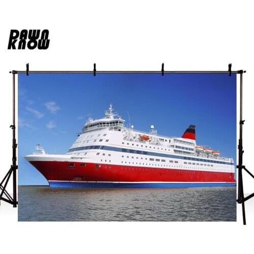 DAWNKNOW Sea Boat Photography Background Cruiser Tourism Photographic Backdrops Wedding Photo Studio Children Photocall lv2419