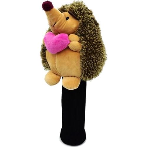 Ms. Hedgehog Golf Driver Headcover Plush Cartoon Animal Fairway Woods Head Covers Mascot Novelty Cute Gift