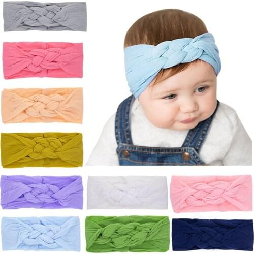 Sailor Nylon Headband Knot Nylon Head wrap Nylon baby headbands One size fits all braided head wraps Sailor knot headwraps HB361