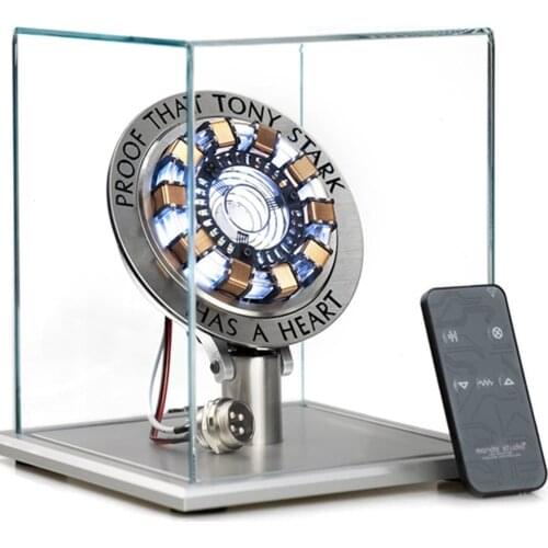 Hasbro Avengers Super Hero Iron Man 1:1 Arc Reactor Metal Arc MK1 DIY Parts Remote Light Model Chest Lamp Desk Decoration Toy