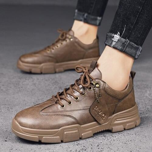 Men Winter Shoes Men Hiking High Quality Mens Ankle Boots Rubber Outdoor Sneakers Non-slip Work Shoes 5z