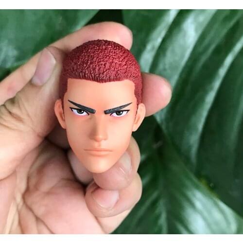 1/6 Scale Male Basketball Player Anime Cartoon Character Hanamichi Sakuragi Head Sculpt For 12" Action Figure Body