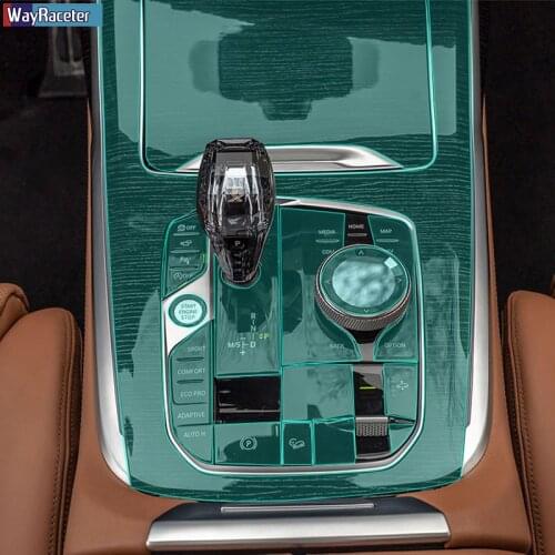 Car Interior Central Console Gear Dashboard Panel Transparent TPU Sticker Protective Film For BMW X7 G07 2019 2020 Accessories