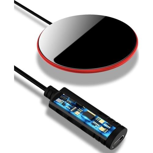 Luxurious Mirror fast Wireless Charger for IPhone X/XS Max XR Mini QI Wireless Charger for IPhone 8 9 Separate non-heating