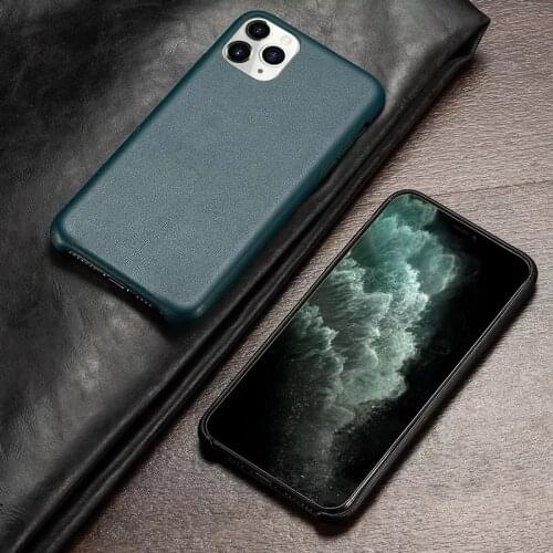 Luxury Genuine Phone Case for iPhone 12 11 Pro MAX 12MINI Leather Shockproof Cover for iPhone X XR XS Max Protective Fundas Capa