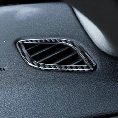 2PCS/SET Carbon fiber decorative frame for air conditioner outlet of dashboard for BMW X1 E84 2010-2015