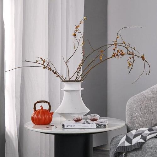 Modern Chinese Pumpkin Rattan Woven Loop-Handled Teapot Model Room Book Room Teapot Tea Set Creative Artwork