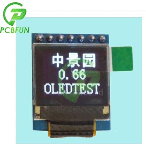 0.66 inch 6448 OLED LCD Display Module 64x48 64*48 7Pin I2C SPI Interface SSD1306 LCD Display for Arduino AVR STM32 3.3V-5V