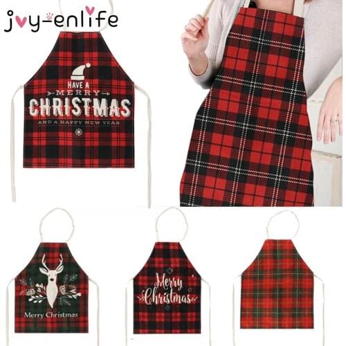 1pcs Merry Christmas Christmas Kitchen Aprons For Woman Baking Accessories Home Decor Navidad Cooking Cookies Kitchen Supplies