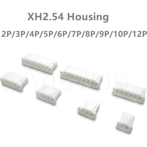 50PCS XH2.54 Connector Leads Header Housing 2P 3P 4P 5P 6P 7P 8P 9P 10P 12Pin 2.54mmPlastic shell 2.54mmPitch XH For PCB jst