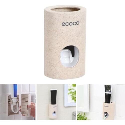Automatic Toothpaste Dispenser Non-toxic Wall Mounted Hanger Dust-Proof Toothpaste Squeezer Quick Take Bathroom Storage Racks