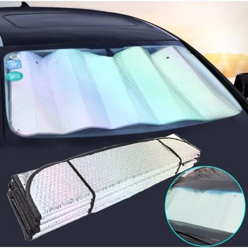 Car Sun Shade UV Protection Curtain Car Sunshade Film Windshield Visor Front Windshield Sunshade Cover
