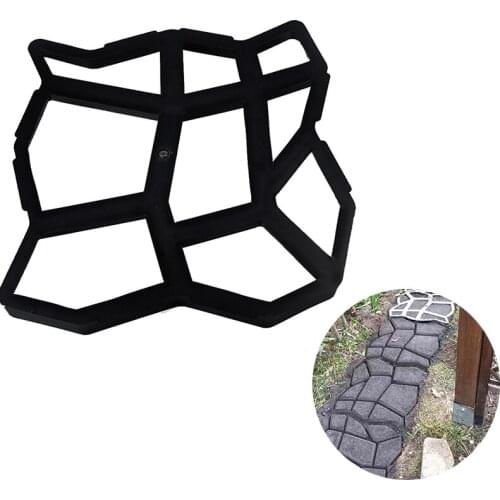 Concrete Molds Garden Floor Diy Paving Mould Home Garden Path Maker Cement Brick Stepping Driveway Stone Road Mold Tools