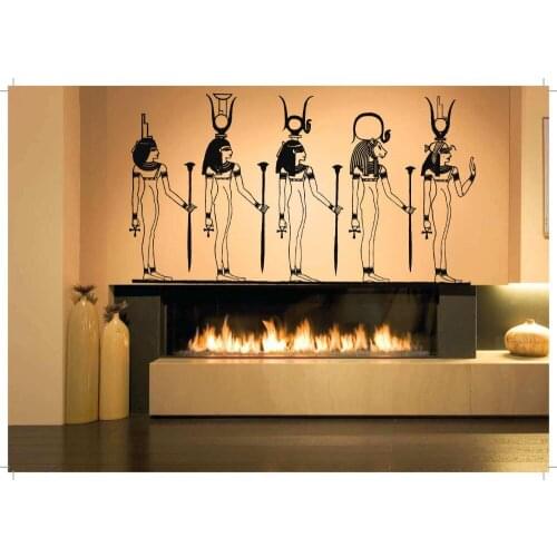 Large Egyptian Gods Wall Stikcer Decor Art Vinyl Sticker Living Room Mural Decal Sofa Background Decor Wall Decals Bedroom LA285
